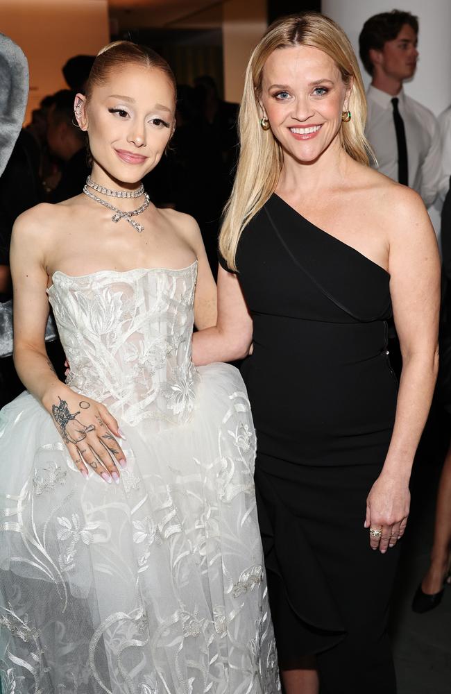 Grande and Reese Witherspoon posed up for a photo at the event. Picture: Jamie McCarthy/Getty Images for WSJ. Magazine Innovators Awards