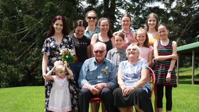 Clive and Beth Weier, from Mondure, celebrated their 60th wedding anniversary at the Bunya Mountains with their children and grandchildren. (Photo: Contributed)