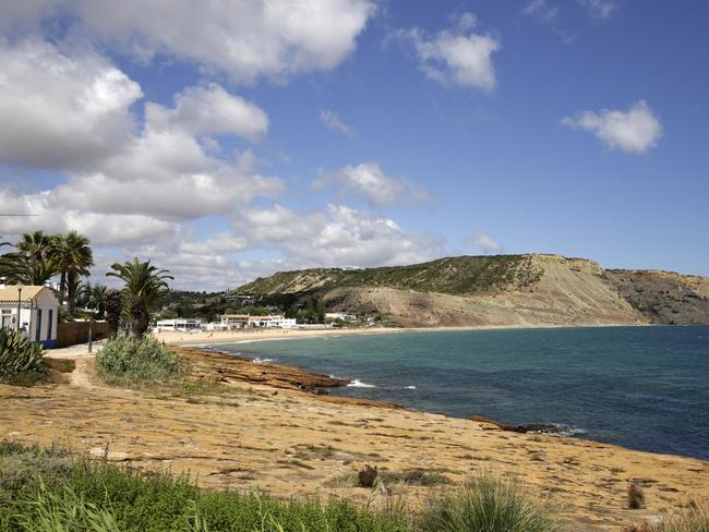 A view of the coastline in Praia da Luz, in Portugal's Algarve coast. Satellite images link the suspect’s van to the site right after Madeleine McCann disappeared. Picture: AP