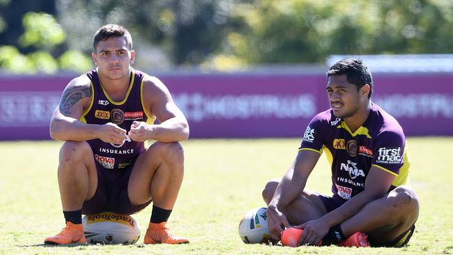 Somehow, Brisbane’s halves have turned it around just in time. (AAP Image/Dave Hunt)