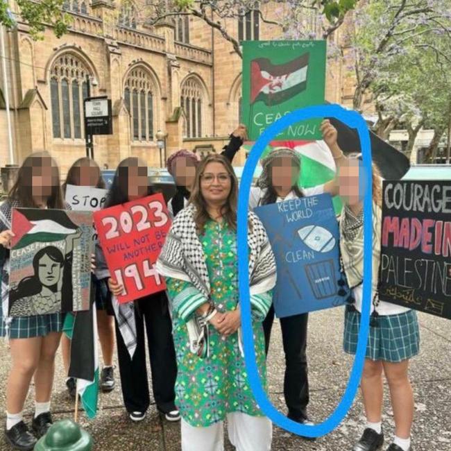 Greens Senator Mehreen Faruqi standing and smiling beside a sign saying 'Keep the World clean' Picture: Instagram