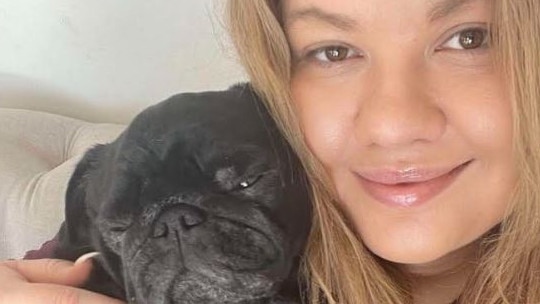 Alexandra Senter's pug Monty was diagnosed with cancer. Picture: Supplied