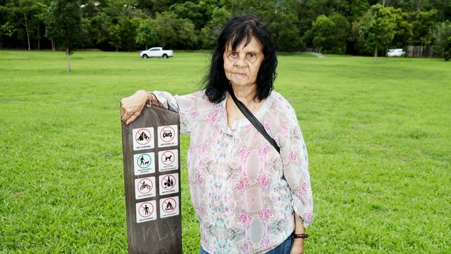 May Oliver at the current Blackfellows Creek Park in Edmonton. Picture: Stewart McLean