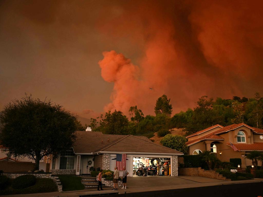 Smoke billows from the Airport Fire in Rancho Santa Margarita, California on September 9, 2024.. Wildfires fueled by soaring temperatures in the western United States have scorched thousands of acres, forcing hundreds of families to flee, Picture: AFP