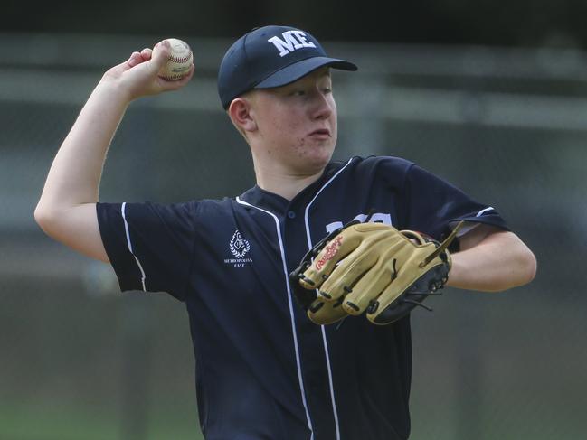 Met East V Met North in the 12-14 years QLD School Sport Baseball Championships. Picture:Glenn Campbell