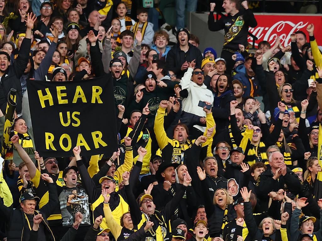 The Tigers fans were out in force. Picture: Graham Denholm/Getty Images