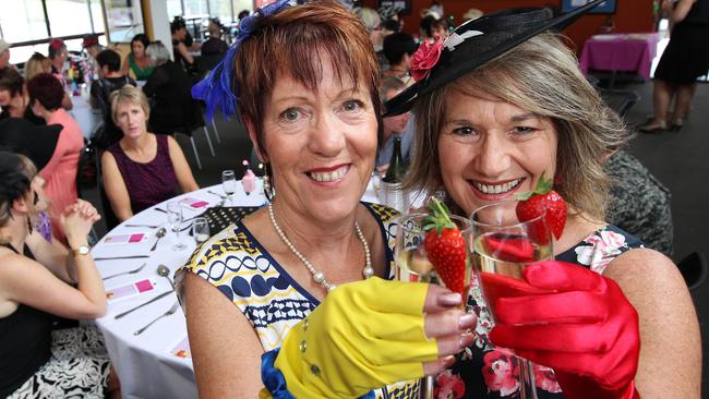 Donna Abell and Carol Edmunds both of Burnie at the Burnie Tennis Club