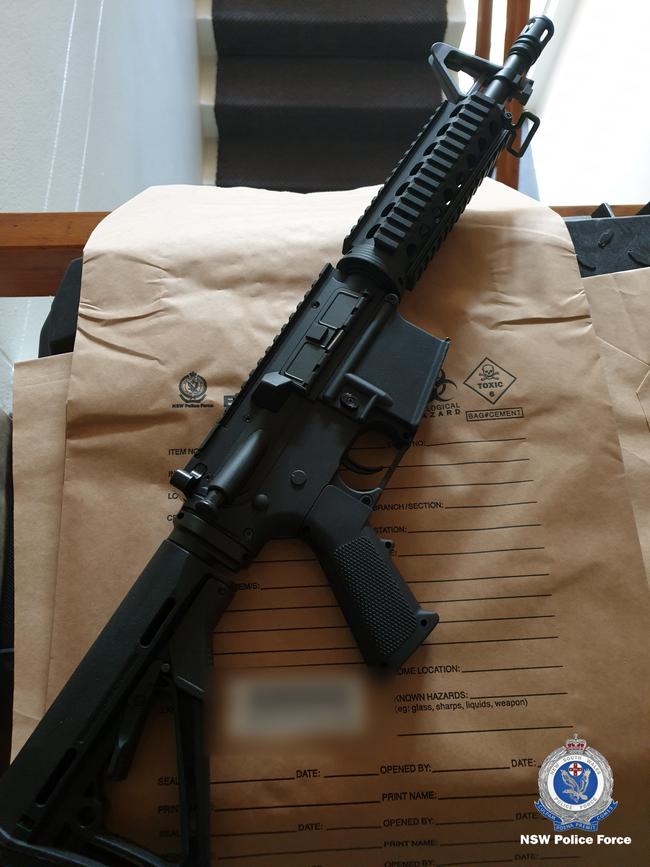 Replica guns and parts were seized. Picture: NSW Police