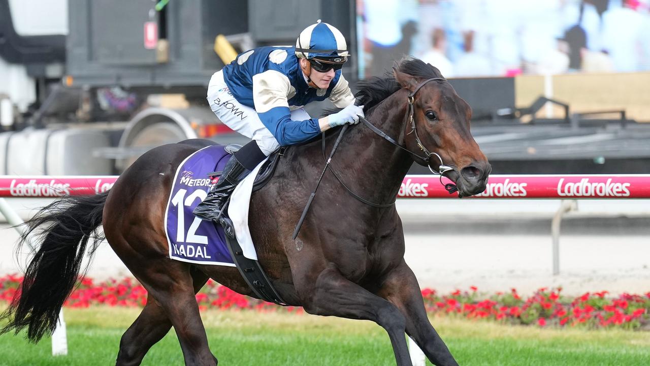 Nadal explodes in The Meteorite at Cranbourne to win by nearly three lengths. Picture: Scott Barbour/Racing Photos via Getty Images