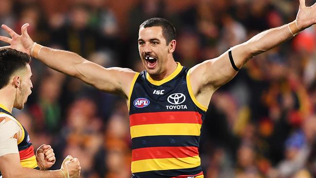 I’M IN: Crows star Taylor Walker has thrown his support behind the possible Victoria versus All-Stars fundraising clash. Picture: MARK BRAKE (Getty Images).