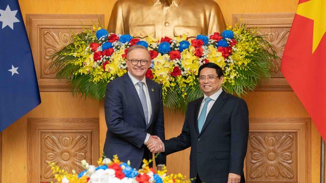 Prime Minister AnthonyAlbanese meeting with Vietnam's Prime Minister Pham Minh Chinh. Picture: PMO