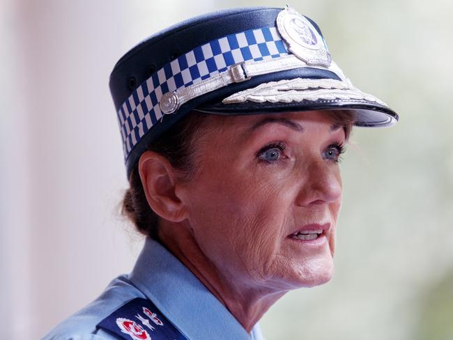 SYDNEY, AUSTRALIA - NewsWire Photos JANUARY 30, 2025: NSW Police Commissioner Karen Webb during a press conference addressing the ongoing police investigation into an incident in Dural. Picture: NewsWire / Nikki Short