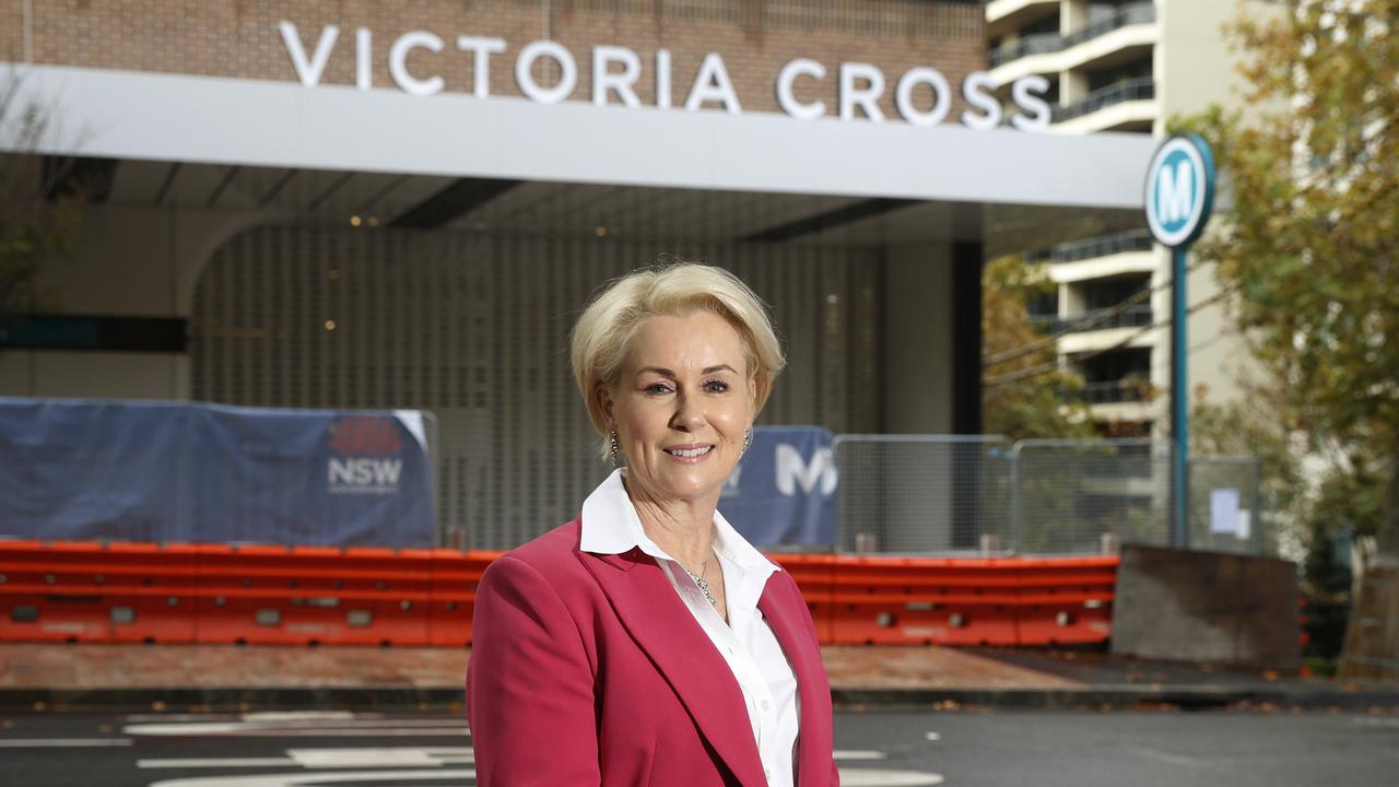 Hobbs outside the new Victoria Cross Metro Station in North Sydney. Picture: John Appleyard