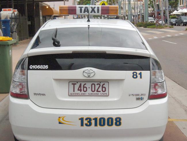 One of the earlier models of the Toyota Prius Hybrid that ewa part of Black &amp; White Cabs’ fleet. Picture: The Courier-Mail.