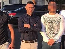 (Left to right) Rachad Alameddine and his brother Jihad pose for a photo with their cousins Hamdi and Rafat. The family is well known in the Merrylands area of western Sydney