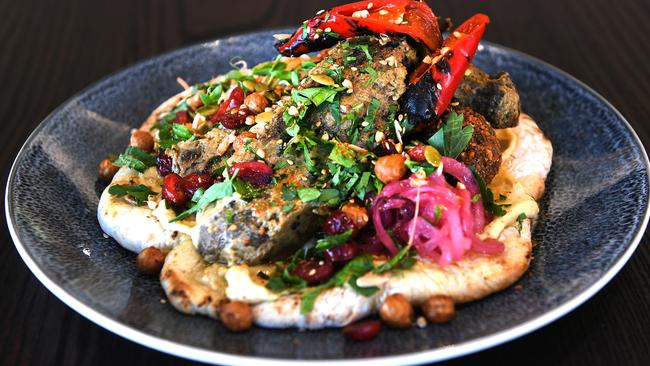 Halo Ground Coffee and Food, Fortitude Valley. Falafel Plate. (AAP image, John Gass)