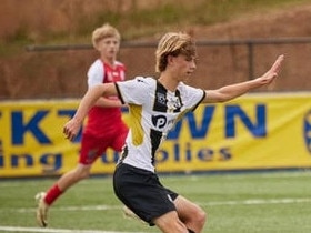 Evan Clements playing for Bulls FC Academy U16 Youth League Two. Picture: Supplied