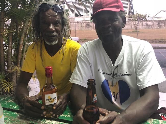 West Indian rebel wicketkeeper David Murray and batsman Collis King. Picture: Supplied