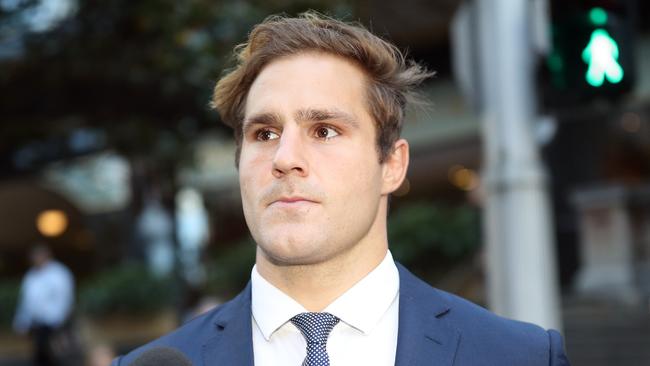 SYDNEY, AUSTRALIA - NewsWire Photos MAY 10, 2021 -  Jack de Belin (C) leaves the Downing Centre in Sydney.Picture: NCA NewsWire / Christian Gilles