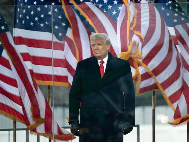 Donald Trump arrives to speak to supporters near the White House in Washington on Janurary 6, 2021. Picture: AFP