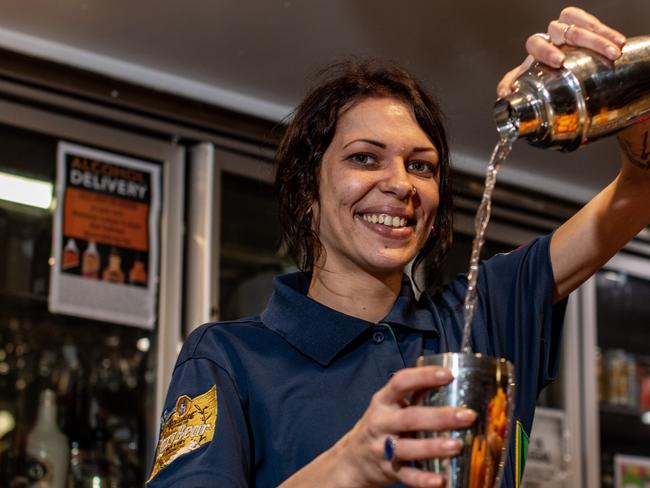 Gayndah's Golden Orange Hotel Motel bartender Cassie Daley claimed the win in the Central and North Burnett Times' Best Bartender competition. Picture: Dominic Elsome