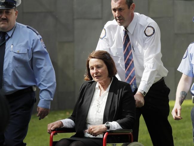 Convicted murderer Sue Neill-Fraser leaves the Supreme court. Picture: RICHARD JUPE