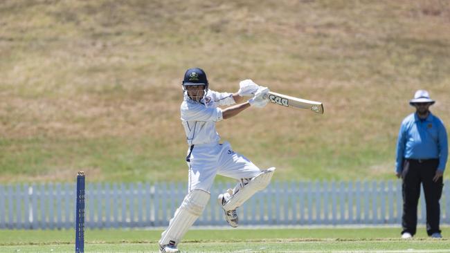 Thomas Sippel as a Toowoomba Grammar School batsman - he has come on in leaps and bounds.. Picture: Kevin Farmer