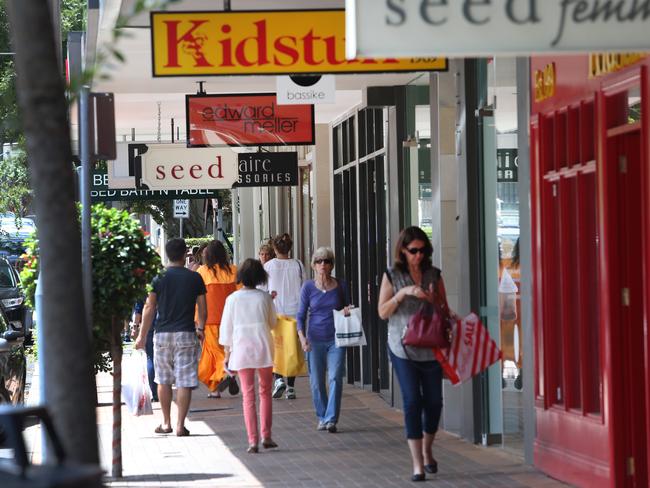 Mosman’s shopping strip on Military Road. Picture: Richard Dobson