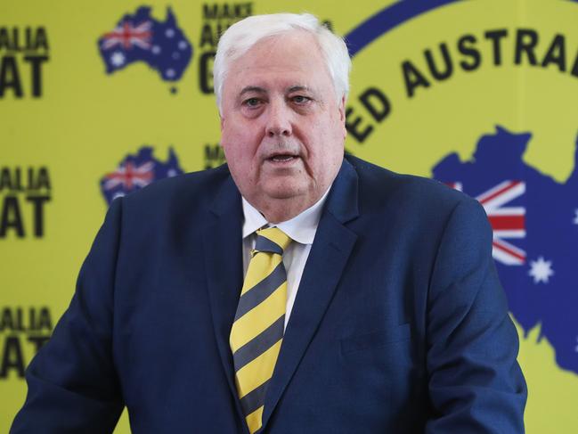 Clive Palmer in Hobart of the United Australia Party.  Picture: NIKKI DAVIS-JONES