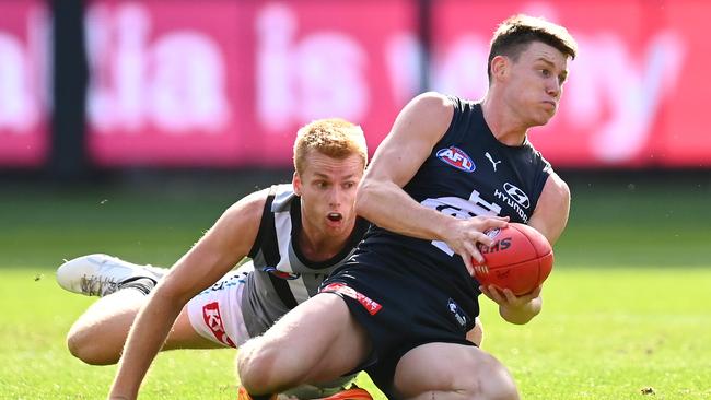 Sam Walsh continues to dominate for the Blues. Picture: Getty Images