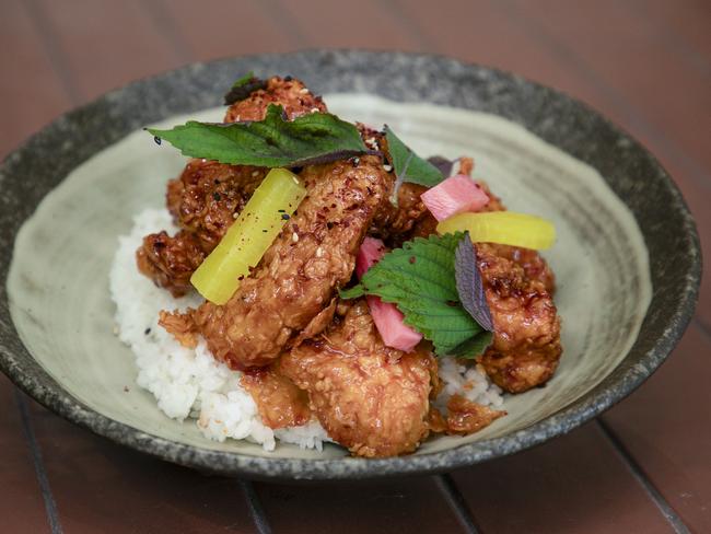 Korean Glazed Fried Chicken at Bobby Bang’s. Picture: Glenn Campbell.