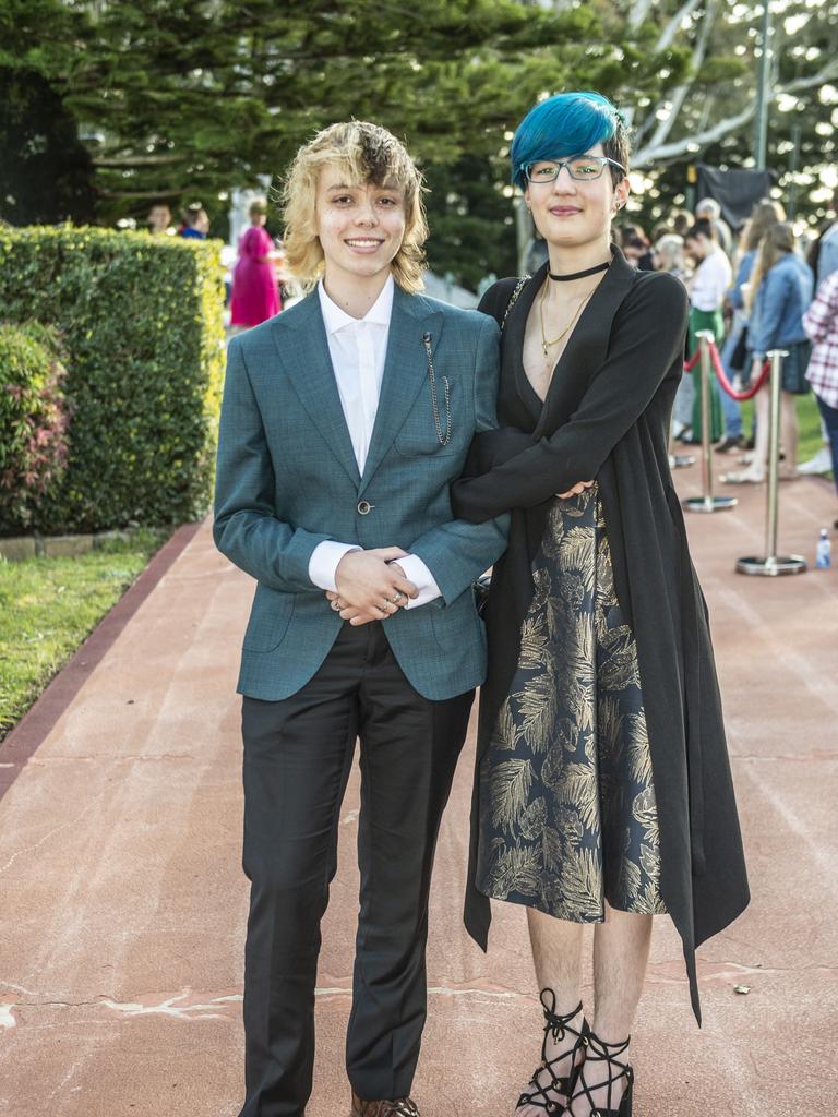 Kuinn McCotter partnered Cate Hoolihan. Toowoomba State High School formal at Picnic Point. Friday, September 9, 2022. Picture: Nev Madsen.