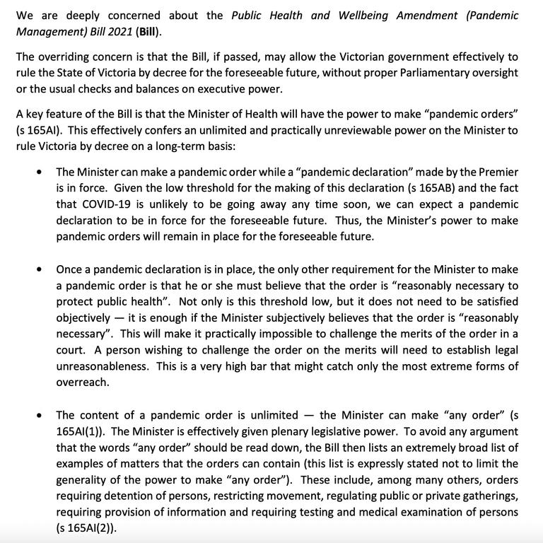 More than a dozen QCs said details laid out in the legislation was not "how a parliamentary democracy is meant to work".