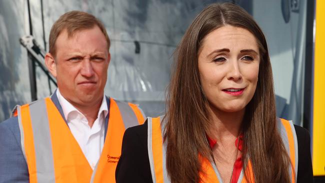 Premier Steven Miles with Housing Minister Meaghan Scanlon