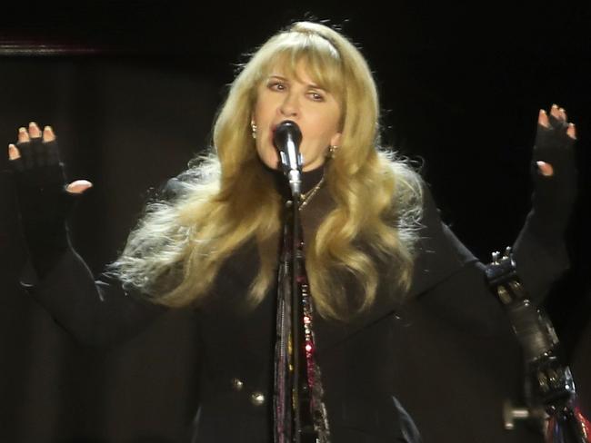 Stevie Nicks performing at Adelaide’s Botanic Park earlier this week. Picture: AAP