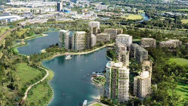 Artist impression of proposed Breakwater Robina development at Robina. Picture: Supplied