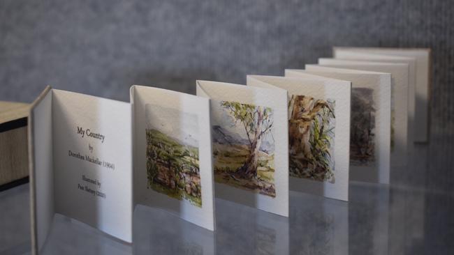 Pam Slattery's Artist Book 'My Country', that came second at the Woollam Art on Show awards night, August 6, 2021. Picture: Matthew Forrest