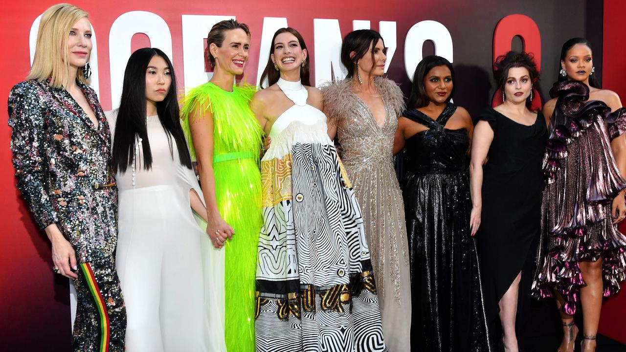 Kaling with her Ocean’s 8 co-stars Picture: Angela Weiss/AFP