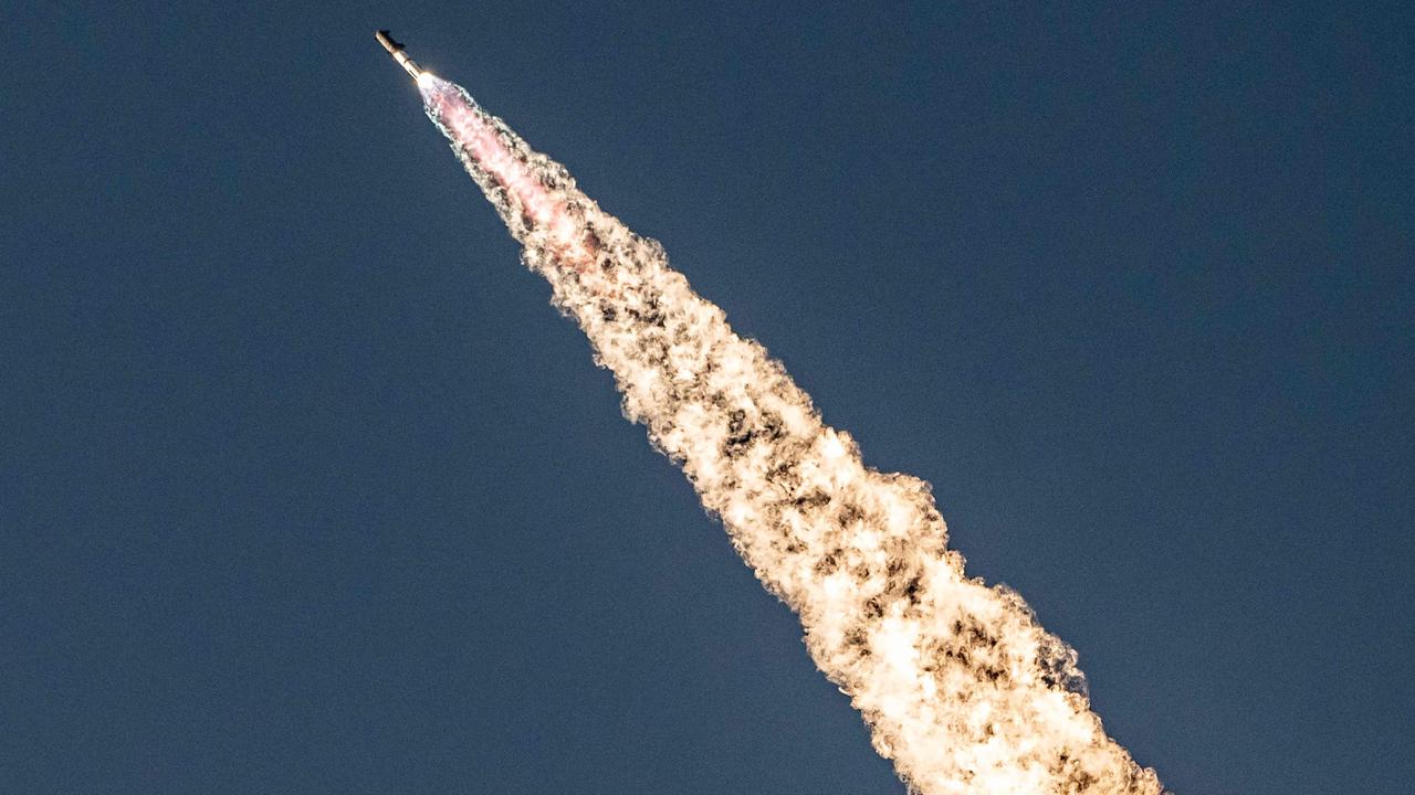 The SpaceX Starship lifts off from Starbase near Boca Chica, Texas, on October 13, 2024. Picture: AFP.