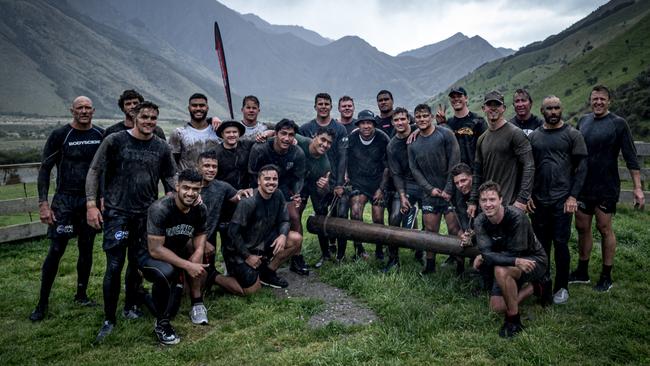 The next generation of Roosters players on a training camp in Queenstown. Photo: Supplied