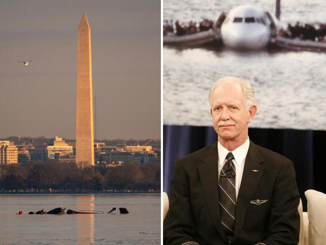 Captain Sullenberger has given a surprising truth about the DC crash. Photo: Getty Images and AP Photo