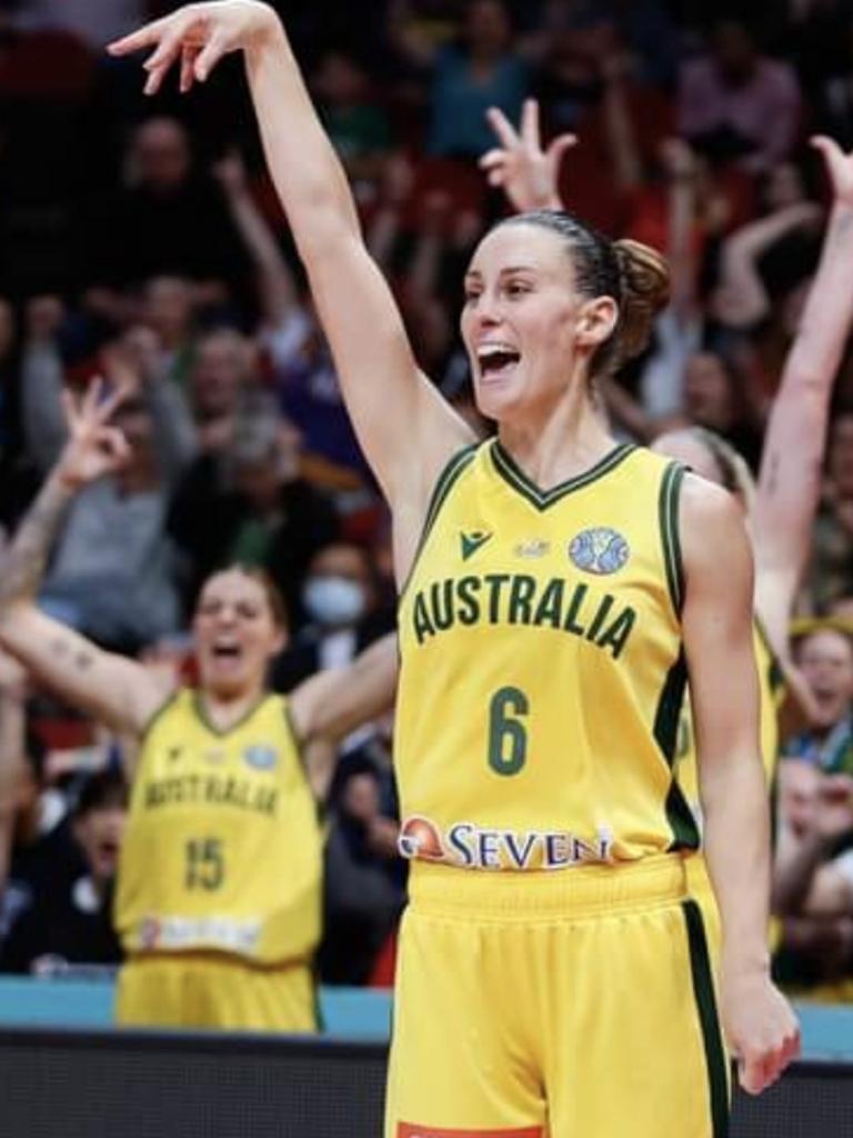 Steph Talbot was named in the All-Star Five at the World Cup 2022. Picture: FIBA