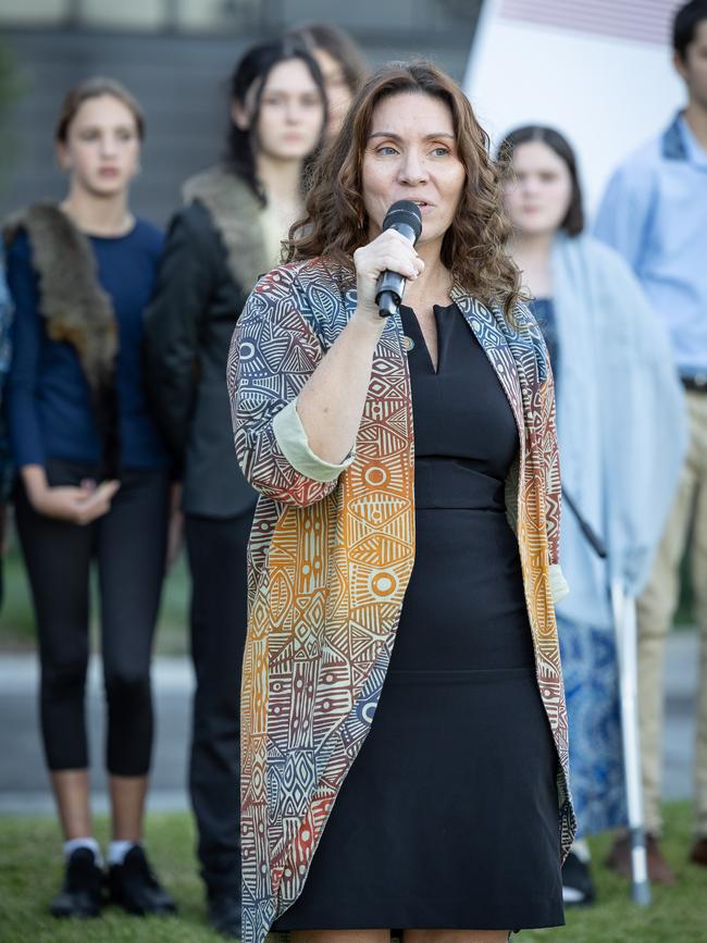 Kombumerri Elder and Songwoman Dr Candace Kruger at the official launch of the Yugambeh Lullaby. Picture: Remco Jansen (Supplied)