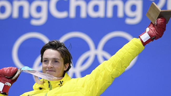 Warrandyte’s Scotty James took out bronze in the men's snowboard half-pipe at the Winter Olympics in PyeongChang this week. AAP Image/Dan Himbrechts