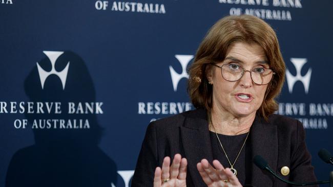 Reserve Bank governor Michele Bullock says getting inflation back to the 2-3 per cent target zone will be a ‘slow grind’. Picture: NewsWire / Nikki Short