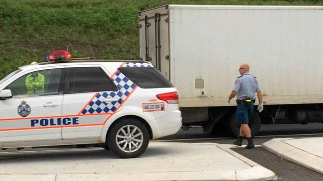 The scene of the tragic accident on the Bruce Hwy north at the United service station last Friday. Picture: Tom Daunt