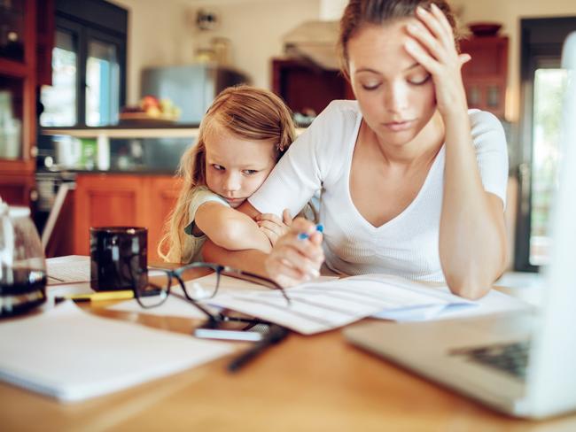 Parents who try to hide their stress actually pass it on to their kids. For Kids News and Hibernation. iStock image