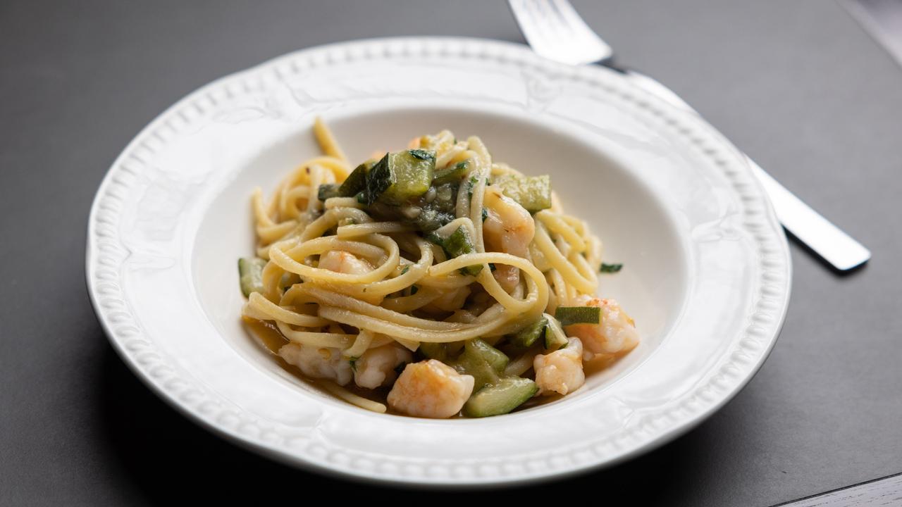 The prawn linguine at Bar Rosa, South Brisbane. Picture: David Kelly