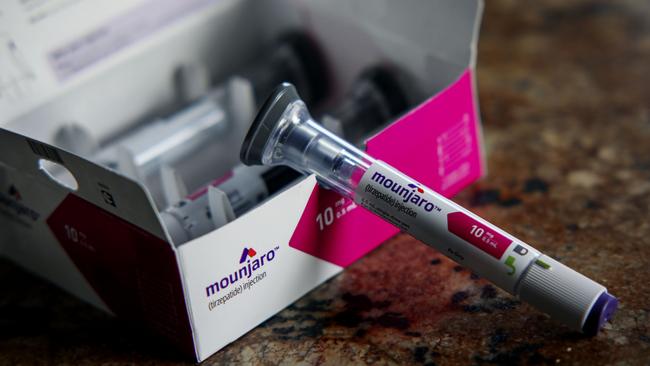 CARLSBAD, CA-NOV 30TH:  Mounjaro injection pen on display at Rachel Graham's home in Carlsbad, CA on Wednesday, November 30, 2022.  Graham has battled excess weight for years, cycling through trendy diets, various drugs, and even bariatric surgery. she started a new medication, Mounjaro, and now is 30 pounds lighter(Photo by Sandy Huffaker for The Washington Post via Getty Images)