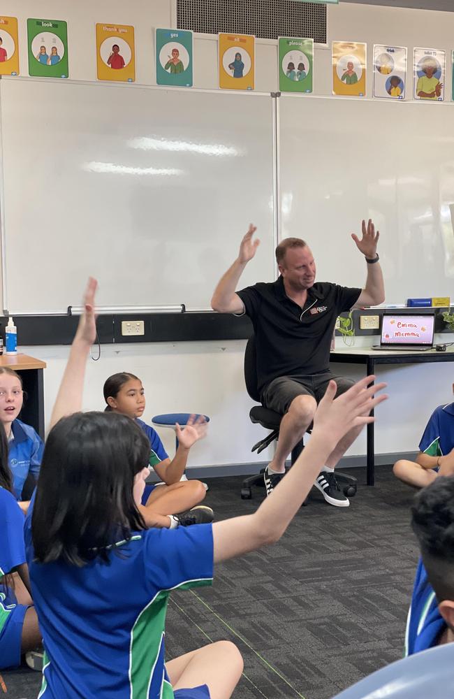 Leanyer School, in partnership with Darwin Languages Centre and teacher Clayton Hanson (pictured), has become the first in the Territory to teach Auslan sign language to all students. Picture: Annabel Bowles